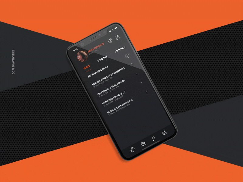 Running app / MiRun - Goals&Activities animation app design graphic design mirun mobile mobile app running ui uiux user interface ux
