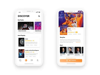 Movie App Exercise iphone x movie app ui ux