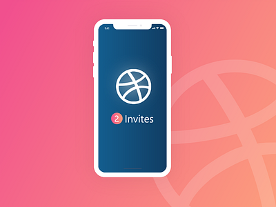 2x Dribbble Invite @appdesign @landingpage @uidesign @uxdesign dribbleinvite illustration