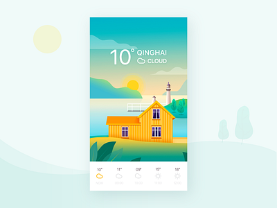 Weather app design icon illustration typography ui ux