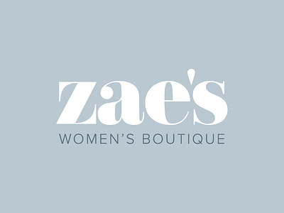 Zae's Women's Boutique Logo boutique logo brand identity branding clothing brand fashion feminine logo logo logotype typography wordmark