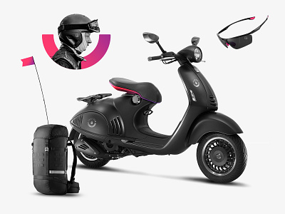 Inkton Driver black branding composition dribbbble dribbble best shot driver nice shot style vespa