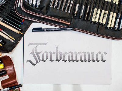 Forbearance art calligraphy design hand lettering letter lettering magnatype