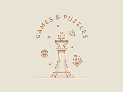 Games & Puzzles cards chess chest dice illustration king puzzles wizard