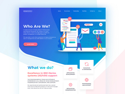 Website for developers design developers illustracion landing layout page programmers ui ux web