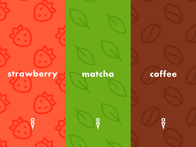 patterns coffee ice cream matcha patterns strawberry