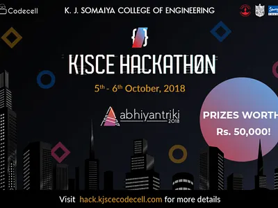 KJSCE Hackathon Poster banner graphic design hackathon poster design programming
