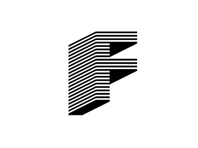 Logo Mark design f graphic design lettering lines logo minimal modern type