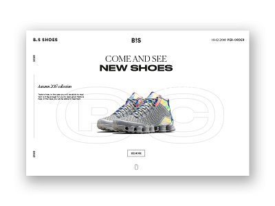 Website B.Shoes design landing page logo sneakers typografy ui ux website