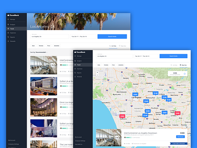 Web Hotels Map booking business hotel map results search travel travelbank ui