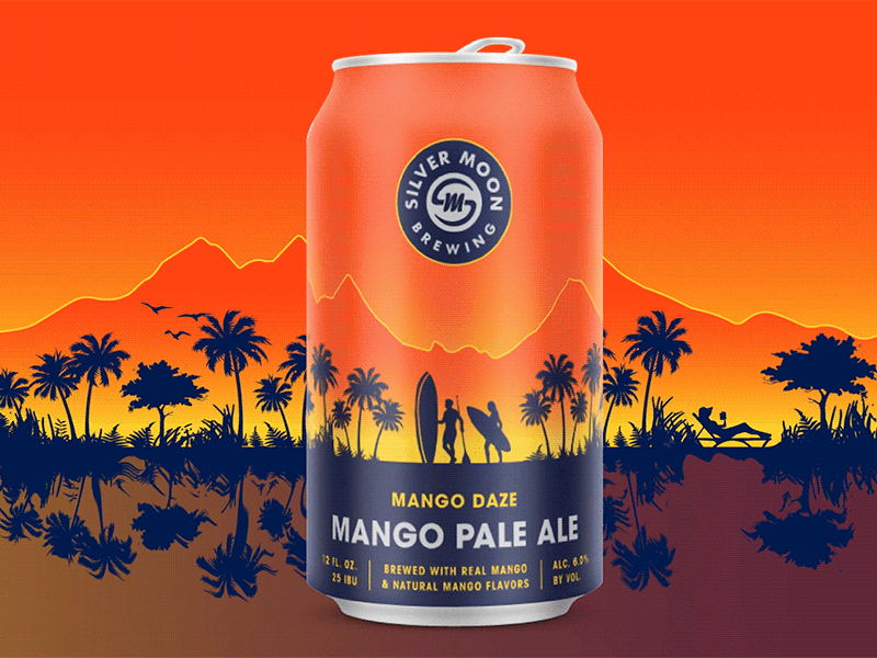 Mango Daze beer beer can bend can design gif oregon reflection silvermoon brewing social ad