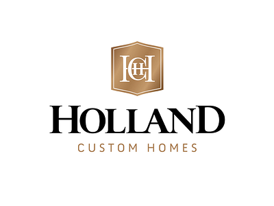 Holland Custom Homes Logo branding construction hch hch monogram home builder logo logo design