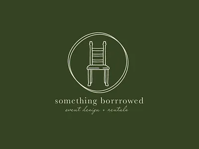 Something Borrowed Event Direction brand chair illustration design hand drawn illustration logo