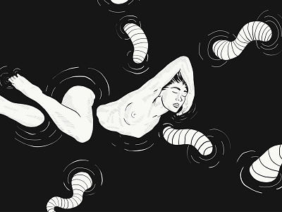 Black Waters adobe draw design draw girls illustration