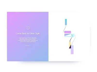 Come Back To Simple Design blue clean content gradient illustration modern purple ui uiux web website white