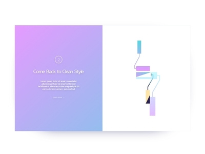 Come Back To Simple Design blue clean content gradient illustration modern purple ui uiux web website white