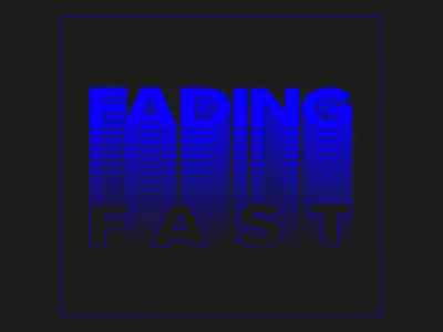 Fading Fast blue design logo typography vector