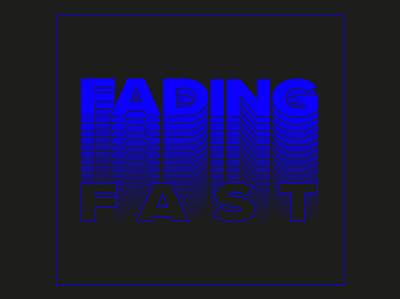 Fading Fast blue design logo typography vector