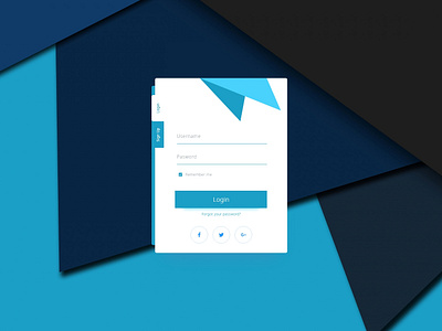 Login Concept With Material Design blue design experience interface login material materialdesign ui uiux user web website