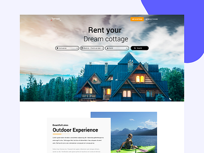 The Cottage Trip Web Redesign design flat illustration minimal typography ui ux web website