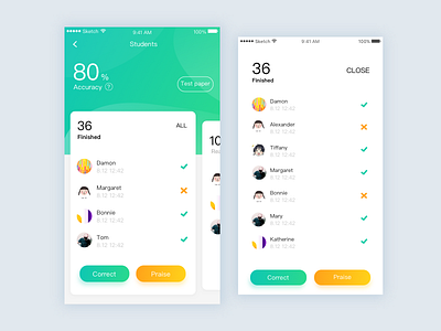 Ui app green minimal ui white