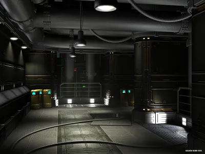 Life Support 3d board game boardgame concept art digital 3d environment future futuristic game art interior sciencefiction scifi ship space