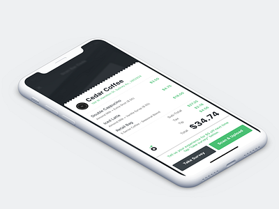 Digital Receipt Page finance iphone x mockup receipt ui uiux