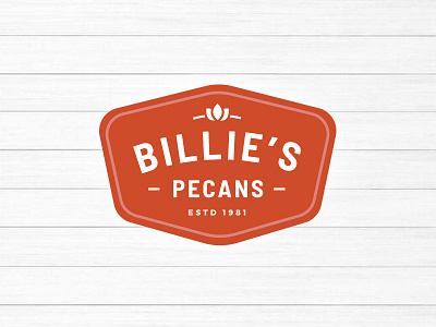 Billie's Pecans brand branding food logo mississippi nuts pecan red south southern