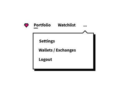 Menu brutalism crypto minimal ui