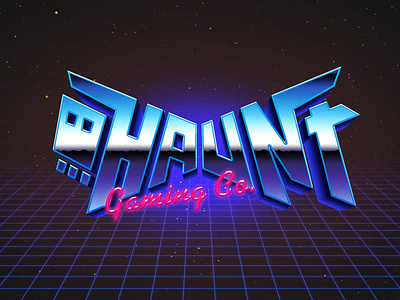 Haunt Gaming Co. logo retro synthwave