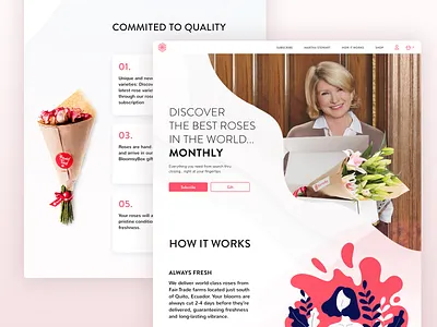 Working with Martha [WIP] astroid flowers ideas pink redesign responsive sketch ui uiux ux web wireframe