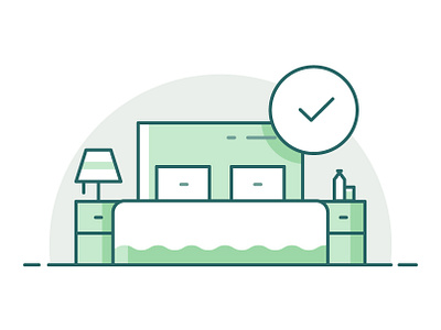 Room added successfully! app bedroom branding design flat geometry hotel icon illustration logo minimal pastels room treebo ui ux vector web