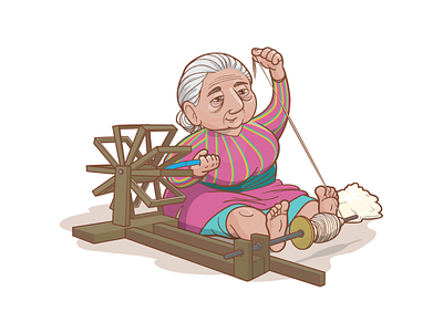 Weaver education educational illustration history illustration technology weaving