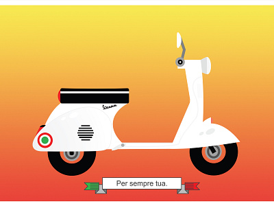 Per sempre tua. Vespa Italy - Final Fuse finalfuse italian motocycle poster print retro scooter vintage