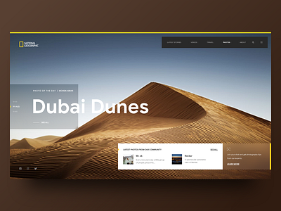 Nat Geo Photos Exploration #2 - Dunes flat homepage landing minimal nat geo national geographic photo photography