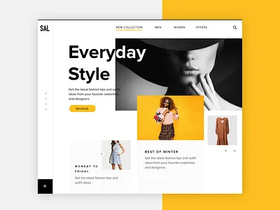 Fashion Homepage design fashion typography user interface web website