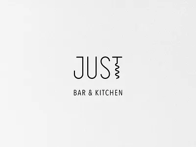 Just logo 🍸 bar brand cheers corkscrew drink food identity kitchen logo mark restaurant screw wine