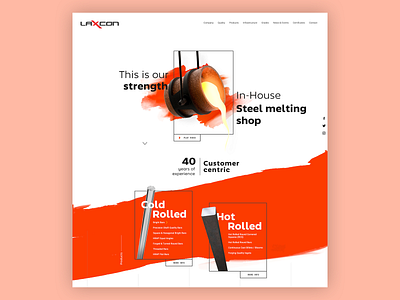 Laxcon Website brand design india steel ui ux website website design