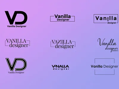 "Vanilla Designer" Logo Designs branding design graphic design icon illustration logo typography uidesign