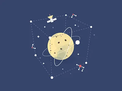 The stars illustrations illustration typography