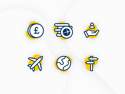 Travel icons client icon iconography location plane travel