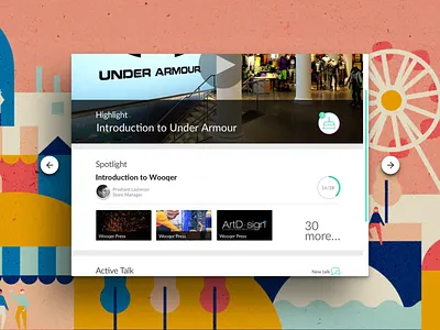 Birthday notification, Spotlight, Progress bar iPad ui design flat product design typography ui