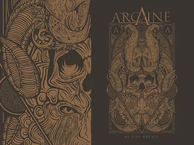 Arcaine band design graphic illustration illustrator vector