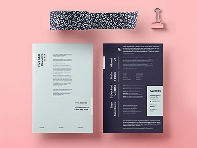 Ester Print Materials brand identity brochure design studio graphic design layout logo pattern pink print print design stationary tape typogaphy vector