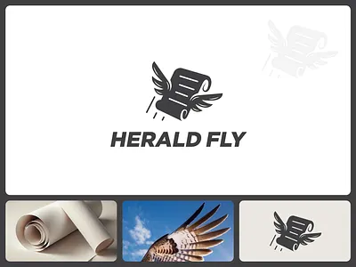 Courier service logo - Unused branding business company courier courier logo courier service logo creative delivery fast fly illustration logo design minimalist paper service shipping speed unique vector wing