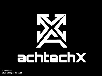 AchtechX Logo Design – Where Vision Meets Precision branding design logo typography vector