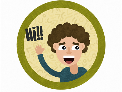Hi!! 2d art art boy character colorful colors design flat hello hi illustration illustrator photoshop vector