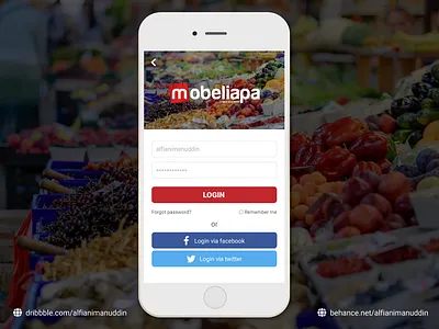 Mobeliapa Login Page app login mobeliapa ui ux
