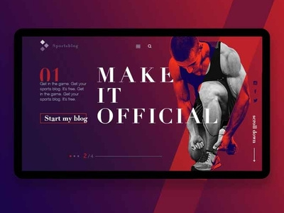 Blog screen 2018 banner blog design sport typography ui ux web webdesigner