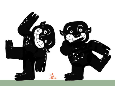 character design for a book (Monster of Number) 2d flat design character design illustration monster